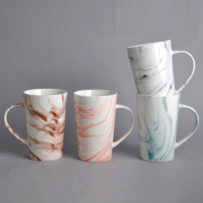 Marble Effect Cup 10OZ 12OZ 14OZ Ceramic Mugs Wholesale