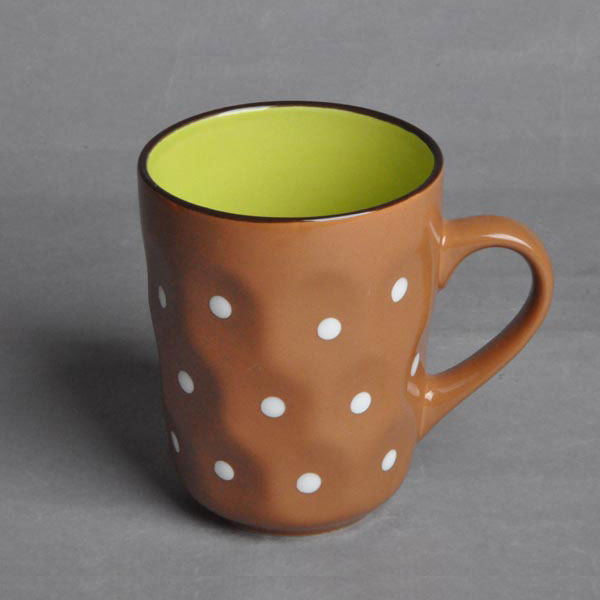 Custom Ceramic Mugs Honeycomb Point Relief Embossed Cup