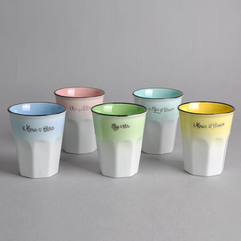 Custom Ceramic Mugs Gradual Relief Tableware